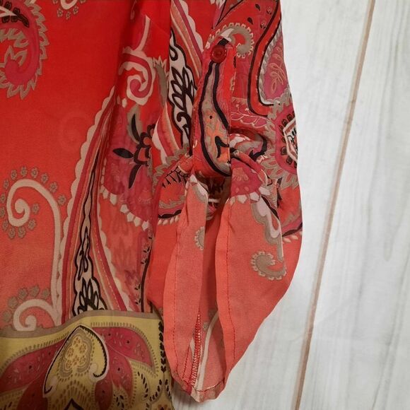 Tribal Blouse Ladies Small Semi Sheer‎ - Picture 4 of 7